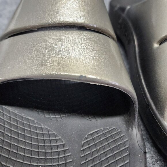 Oofos Ooahh Slate Black Slide Sandal Recovery Comfort Slip On Unisex M 9 W 11 - Picture 7 of 14